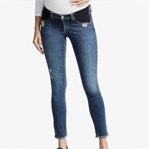 ✨ RAG & BONE ✨ EUC Maternity Distressed Stretchy Skinny Jeans Raw Hem Size 30
